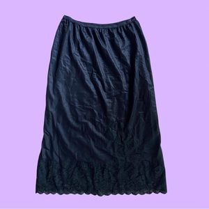 Vintage black lace skirt